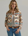 Women's Western Printed Boyfriend Jacket in Aztec