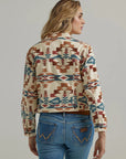 Women's Western Printed Boyfriend Jacket in Aztec
