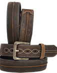 3D Belt 1.50 In. Mens Waxy Leather Western Basic Black