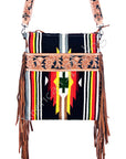 American Darling Cross Body Hand Tooled Saddle Blanket Genuine Leather Women Bag Western Handbag Purse