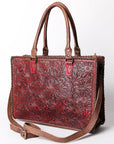 American Darling Briefcase Hand Tooled Genuine Leather Women Bag Western Handbag Purse