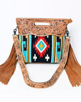 American Darling Clutch Hand Tooled Hair on Genuine Leather Western Women Bag Handbag Purse | Purses for Cute
