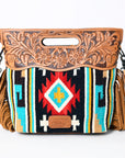 American Darling Clutch Hand Tooled Hair on Genuine Leather Western Women Bag Handbag Purse | Purses for Cute