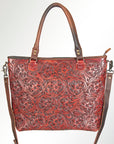 American Darling Tote Hand Tooled Genuine Leather Women Bag Western Handbag Purse