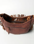 American Darling Hobo Hair On Genuine Leather Women Bag Western Handbag Purse