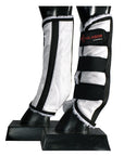 Hilason Western Horse Fly Boots W/ Fleece Uv Protection Insects White