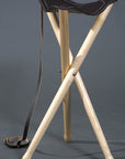 Hunting Stool -- Saddle Stool -- Triangle Side -- 13 X Height 26 Inch