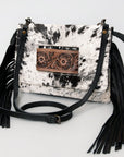 American Darling Hand Tooled Hair-On Genuine Leather Women Bag Western Handbag Purse
