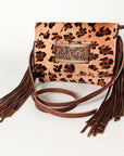 American Darling Hand Tooled Hair-On Genuine Leather Women Bag Western Handbag Purse