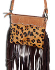 American Darling Small Crossbody Hand Tooled Hair On Genuine Leather Women Bag Western Handbag Purse