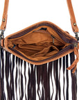 American Darling Small Crossbody Hand Tooled Hair On Genuine Leather Women Bag Western Handbag Purse