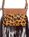 American Darling Small Crossbody Hand Tooled Hair On Genuine Leather Women Bag Western Handbag Purse