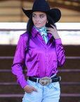 MAGENTA SATIN PERFORMANCE RODEO SHIRT