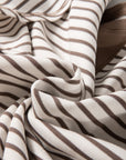 Stripe Contrast Trim Ruffle Sleeve Top