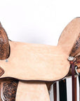 Flex Tree Western Horse Saddle In American Leather Barrel Trail By Hilason