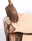 Flex Tree Western Horse Saddle In American Leather Barrel Trail By Hilason