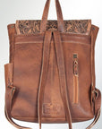 ADBG386BRWBR American Darling Hand Tooled Genuine Leather Women Bag Western Handbag Purse
