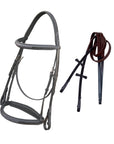 ExionPro Thin Noseband Padded Hunter Bridle with Reins