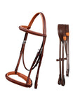 ExionPro Thin Noseband Padded Hunter Bridle with Reins