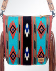 American Darling ADBG207DAR Signature Crossbody Hand Tooled Saddle Blanket Genuine Leather Women Bag Western Handbag Purse