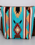 American Darling ADBG208DAR Signature Crossbody Hand Tooled Saddle Blanket Genuine Leather Women Bag Western Handbag Purse