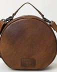 American Darling ADBG352BRW Canteen Hair On Genuine Leather Women Bag Western Handbag Purse