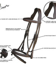 ExionPro Detachable Flash New Thin Raised Bridle & Reins