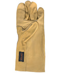 Genuine Leather Bareback Riding Gloves Left Hand By Hilason Tan