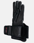 Hilason Bull Riding Gloves Pro Rodeo Genuine Leather Black Left Hand
