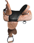 Hilason Western Horse Treeless Trail Barrel Racing American Leather Saddle