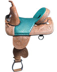 Hilason Western Horse Treeless Trail Barrel Racing American Leather Saddle
