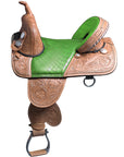 Hilason Western Horse Treeless Trail Barrel Racing American Leather Saddle
