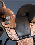 Hilason Western Horse Treeless Trail Barrel Racing American Leather Saddle