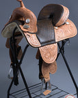 Hilason Western Horse Treeless Trail Barrel Racing American Leather Saddle