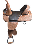 Hilason Western Horse Treeless Trail Barrel Racing American Leather Saddle