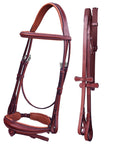 ExionPro Dressage Bridle: Mono Crown, Raised Browband, Anatomical Noseband, Detachable Flash & Web Reins