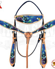 Western Horse Headstall Breast Collar Set American Leather Hilason