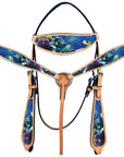 Western Horse Headstall Breast Collar Set American Leather Hilason