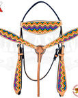 Western Horse Headstall Breast Collar Set American Leather Hilason
