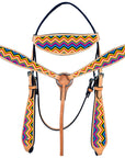 Western Horse Headstall Breast Collar Set American Leather Hilason