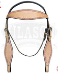 Western Horse Bridle Headstall Tack Tan American Leather Hilason