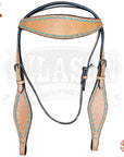 Western Horse Bridle Headstall Tack Tan American Leather Hilason