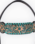 HILASON Floral Painted Beaded American Leather Horse Headstall Breast Collar