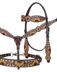 Hilason Western Horse Tack Set American Leather Sunflower