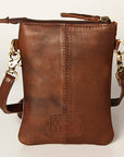 American Darling Hand Tooled Hair On Genuine Leather Women Bag Western Handbag Purse