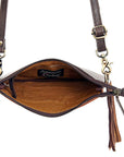 American Darling Small Crossbody Hand Tooled Hair On Genuine Leather Women Bag Western Handbag Purse