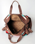 American Darling Duffel Hair On Genuine Leather Women Bag Western Handbag Purse