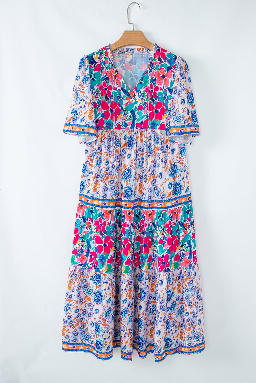 Siena Mixed Floral Short Sleeve Dress