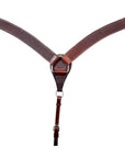 HILASON Western Horse Leather Headstall & Breast Collar Set Basket Chocolate