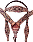HILASON Western Horse Headstall Breast Collar Set Tack Genuine American Leather